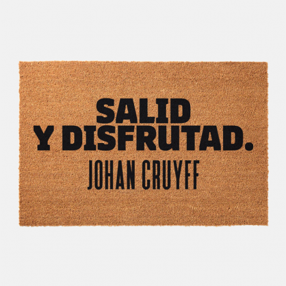 Catifa 'Salid i disfrutad' de la collecci Johan Cruyff